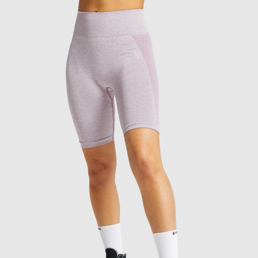GYMSHARK FLEX CYCLING Women's High-Waisted Purple Shorts Sz S